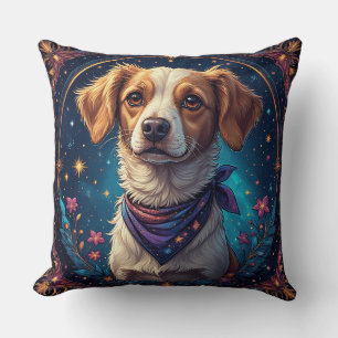 Farbige Hundegeschenke für Blumenliebhaber Kissen