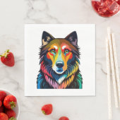 farbige Hundegrafik - Serviette (Beispiel)