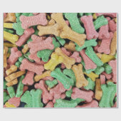 Farbige Hundeknochen Geschenkpapier (Flach)