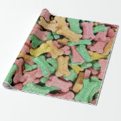 Farbige Hundeknochen Geschenkpapier (Ungerollt)