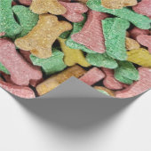 Farbige Hundeknochen Geschenkpapier (Ecke)