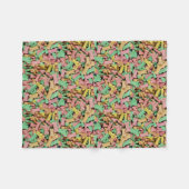 farbige Hundeknochenkekse Fleecedecke (Vorderseite (Horizontal))