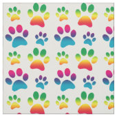 Farbige Hundepfade Stoff (Muster)