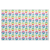Farbige Hundepfade Stoff (Fat Quarter (45,7 x 55,9 cm))