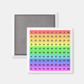 Farbige Hundertkarte, Zahlen 1-100 Magnet (Vorderseite/Rückseite)