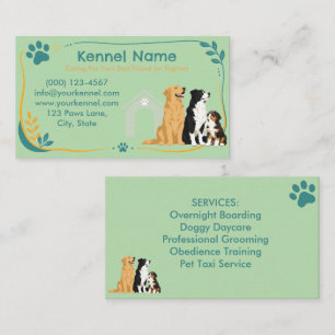 Farbige Hundezucht individuell anpassbar Visitenkarte