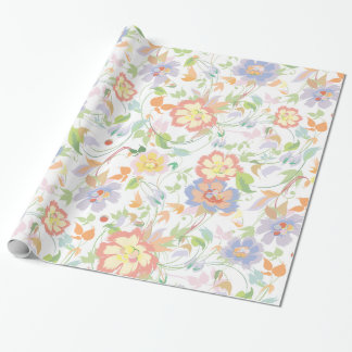 Farbige Hütte Allover Blumenmuster Geschenkpapier