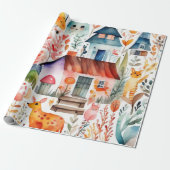 Farbige Hütte Geschenkpapier (Ungerollt)