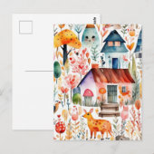 Farbige Hütte Postkarte (Vorne/Hinten)