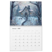 Farbige Hütten im Waldkalender Kalender (Jan 2027)