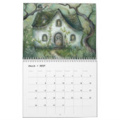 Farbige Hütten im Waldkalender Kalender (Mär 2027)