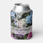 Farbige Hydrangea-Blume Gastgeschenk Hochzeit Dosenkühler (Kanne Vorderseite)