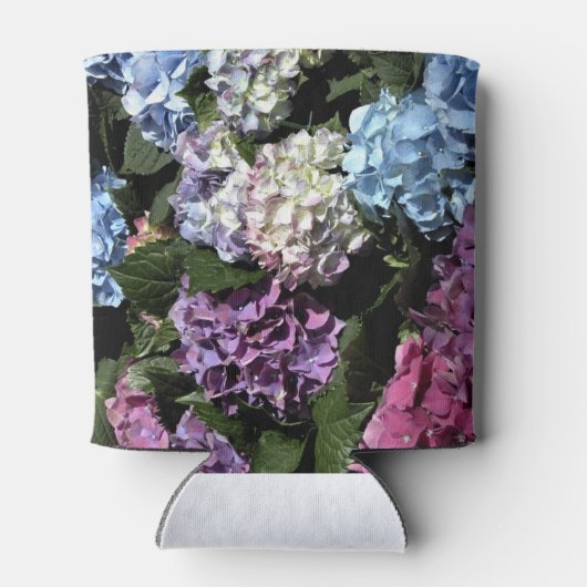 Farbige Hydrangea-Blume Gastgeschenk Hochzeit Dosenkühler (Rückseite)