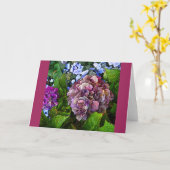 Farbige Hydrangea-Blume Karte (Gelbe Blume)