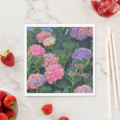 Farbige Hydrangeas Serviette (Beispiel)