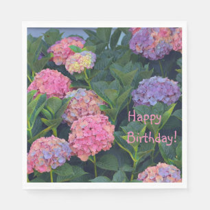 Farbige Hydrangeas Serviette