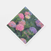 Farbige Hydrangeas Serviette (Ecke)