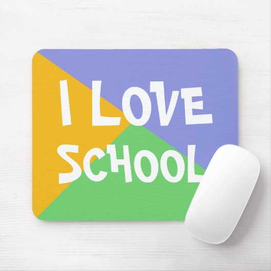 Farbige I Liebe School Boy Blue Custom Text Mousepad (Mit Mouse)