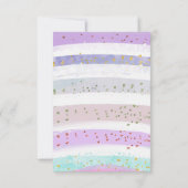 Farbige Ice Creme Pastel Blume Babydusche Einladung (Rückseite)