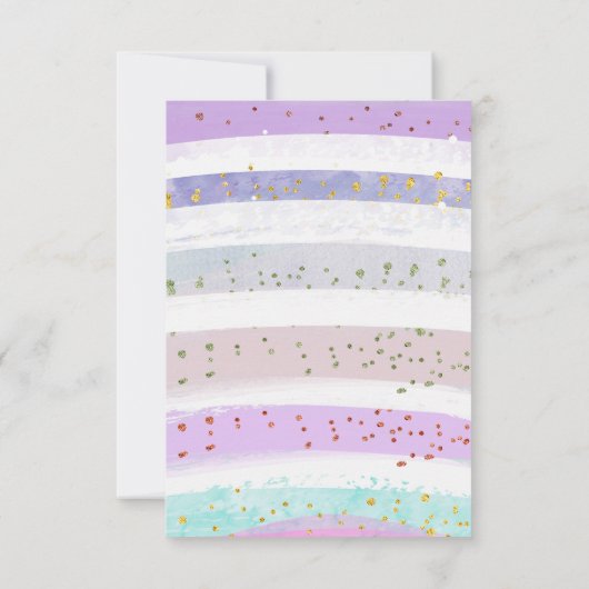 Farbige Ice Creme Pastel Blume Babydusche Einladung (Rückseite)