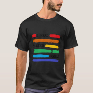 Farbige Ich lese verbotene Bücher Woche 2023 Bibli T-Shirt
