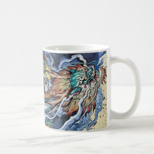 Farbige Illustration des mythischen Drachens aus C Kaffeetasse