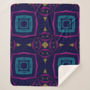 Farbige Illustration. Geometric Orna Fashion Sherpadecke