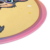 Farbige Illustration glücklicher Hunde Schneidebrett (Ecke)