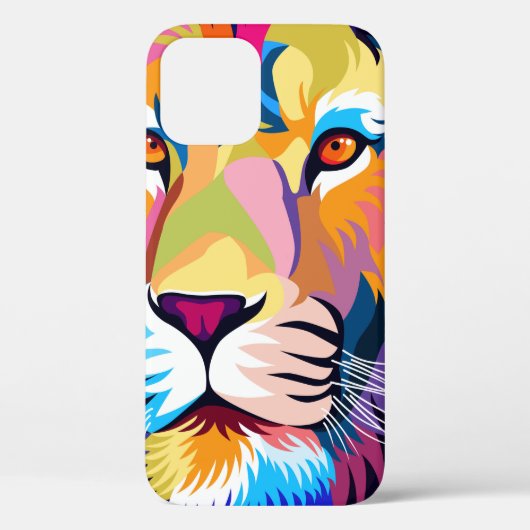 farbige Illustrationen, ein Löwe, einfaches Design Case-Mate iPhone Hülle (Rückseite)