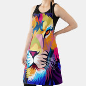 farbige Illustrationen, ein Löwe, einfaches Design Schürze (InSitu)