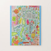 Farbige illustrierte 11x14 Inseln Puzzle (Vertikal)