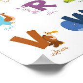 Farbige illustrierte Alphabetbriefe Poster (Ecke)