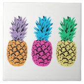 Farbige illustrierte Ananas Fliese (Vorderseite)