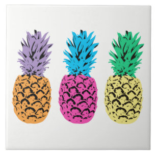 Farbige illustrierte Ananas Fliese