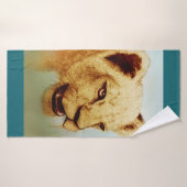 Farbige illustrierte Badewanne - Löwe Badehandtuch (Badehandtuch)