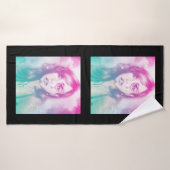 Farbige illustrierte Badewanne - Regenbogen Badehandtuch (Badehandtuch)