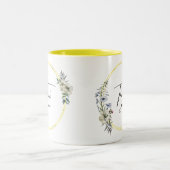 Farbige Illustrierte Blume Danke Tasse (Mittel)