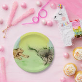 Farbige illustrierte Papierplatte - Chase Pappteller (Party)