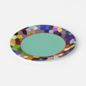 Farbige Imitat Festes Glas Look 2 Pappteller (Schrägansicht)