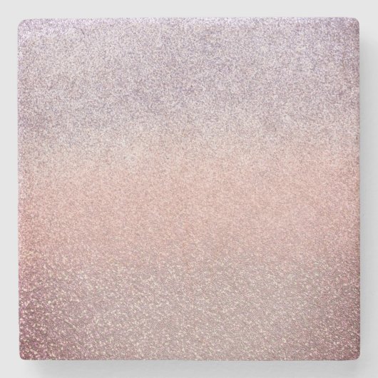 Farbige Imitat Glitzer Funkelnd rosa Steinuntersetzer (Vorderseite)