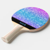 Farbige Imitat Glitzer Monogram Tischtennis Schläger (Vorderseite)