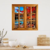 Farbige Imitate auf dem Seescenterplatz Poster (Küche)