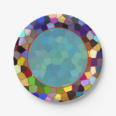 Farbige Imitate gestanzter Glass-Look Pappteller (Vorderseite)