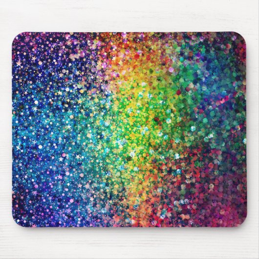 Farbige Imitate Glitzer Mousepad (Vorne)