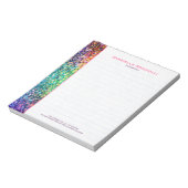 Farbige Imitate Glitzer und Glitzern Notizblock (Rotiert)