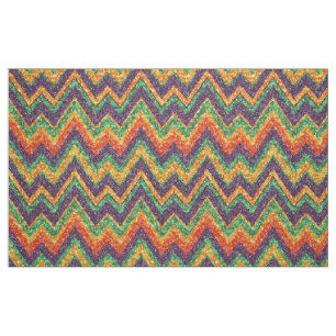 Farbige Imitate Glitzer Zickzack Zigzag Muster 2 Stoff