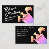 Farbige Imitate glitzern Textilienreinigungstools Visitenkarte (Vorne/Hinten)