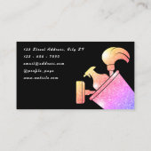 Farbige Imitate glitzern Textilienreinigungstools Visitenkarte (Rückseite)