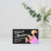 Farbige Imitate glitzern Textilienreinigungstools Visitenkarte (Stehend Vorderseite)