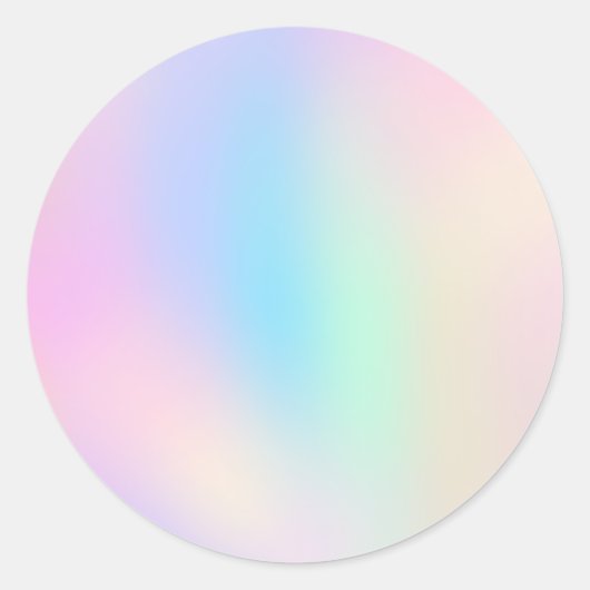 Farbige Imitate Holo Trendy Classic Round Sticker (Vorderseite)